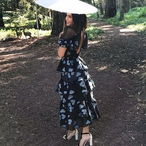 Authentic Self portrait floral fil coupe dress